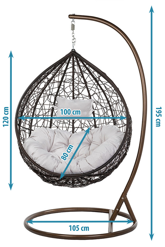 Fotel wiszący technorattan