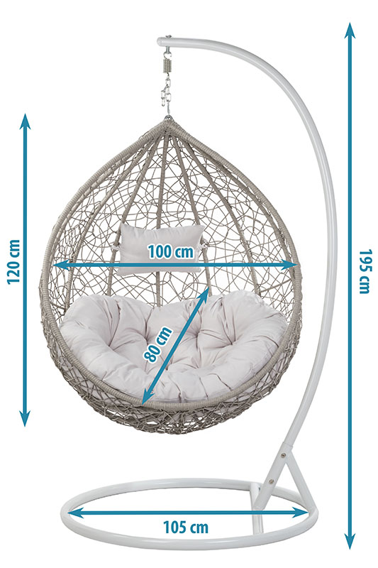Fotel wiszący technorattan